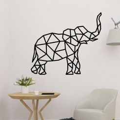 sample.jpg Fichier 3D Décoration murale polygonale éléphant・Modèle à télécharger et à imprimer en 3D