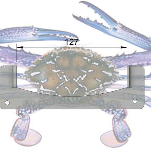 OBJ file Crab Measuring Guide 🦀 (3MF)・3D printing model to download・Cults
