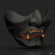 001e.jpg Ghost Of Tsushima - The Sakai Mask - Samurai Cosplay Mask