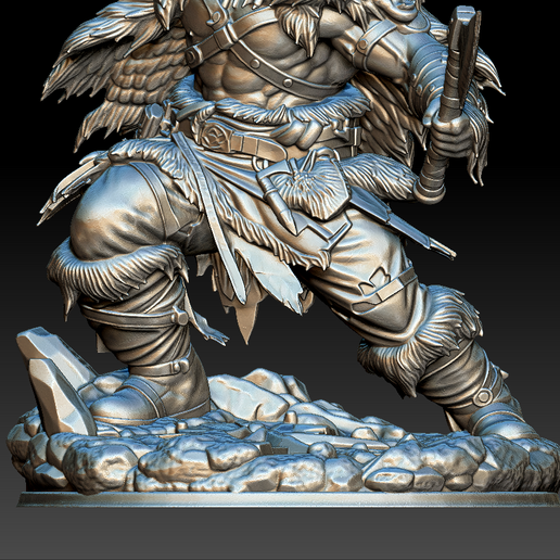 tyuityi.png Wolfborn Berserker – Dual Axe Warrior STL