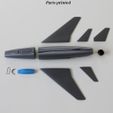 F100_11.jpg Static model kit inspired by an early supersonic combat aircraft