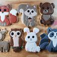 GroupCookies01CR.jpg Forest Animal cookie cutter Woodland Creature Cookie Cutters