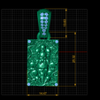 dimension-1.png RECTANGLE GOLD SKULL PENDANT 3D PRINTABLE MODEL