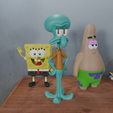 squidward-spongebob-patrick.png Squidward Tentacles – Multicolor 3D Figure (No Paint - Easy Assembly)