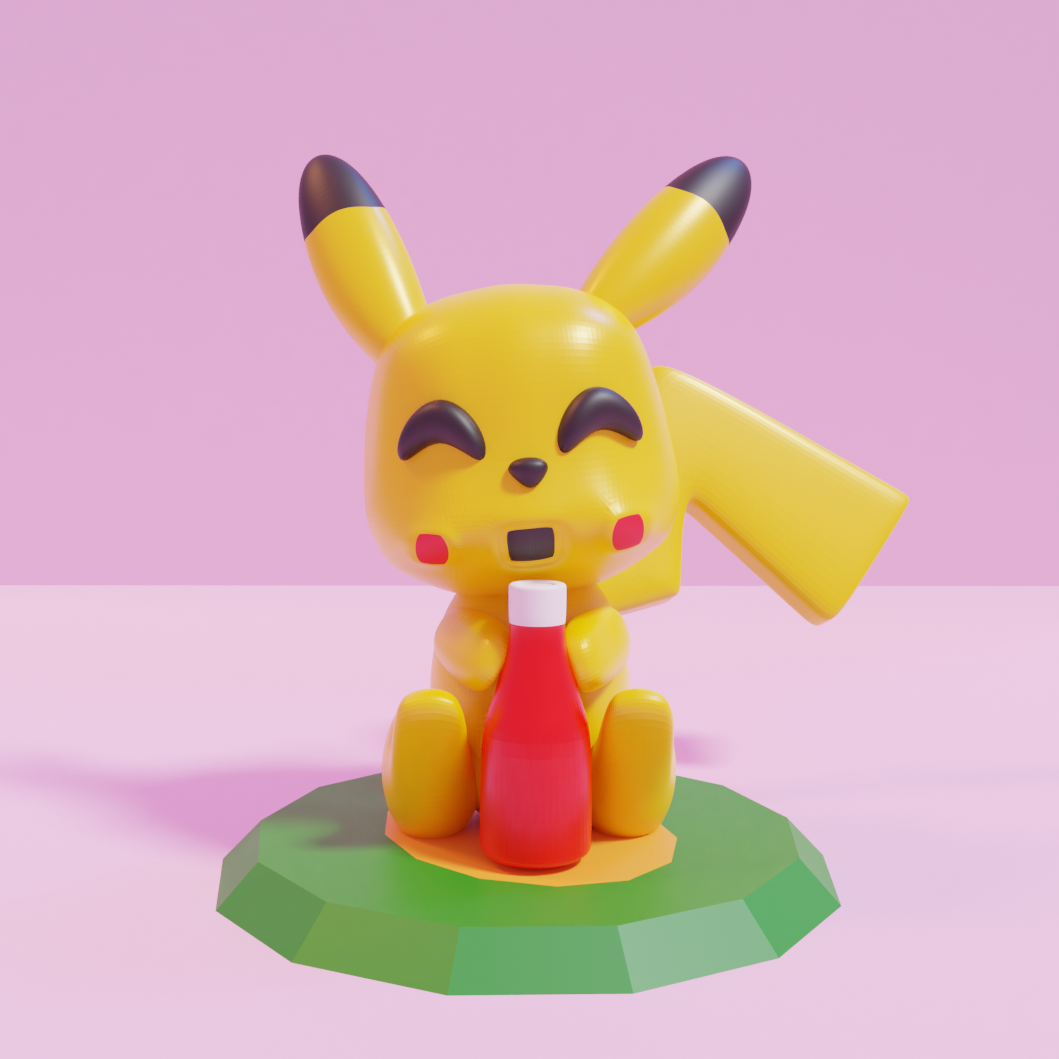 happy pikachu ketchup