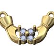 Small-square-cluster-Holding-hands-hug-diamond-pendant-charm-02.jpg Racimo de diamantes cuadrados de la mano colgante modelo de impresión 3D