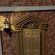20220417_183025.jpg 1/12 Hinged dollhouse front door (Hinged model No.7) + High detailed door frame