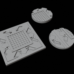 Image.PNG 3D-Datei Blackstone Fortress Style Chaos Base Toppers (inoffiziell) kostenlos・3D-Druck-Idee zum Herunterladen