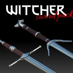 Artboard-1-100.jpg Witcher Sword pack Steel and silver 3D print model