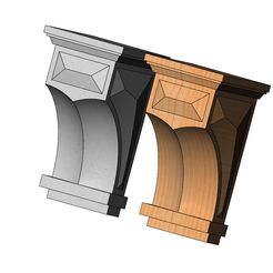 Faceted-Mission-corbel-00.jpg Fichier STL Support de corbeau de mission à facettes Modèle d'impression 3D・Plan pour impression 3D à télécharger