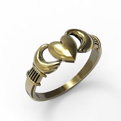 Heart Ring_Gold.jpg STL-Datei Heart Ring herunterladen • Objekt zum 3D-Drucken, jagshh