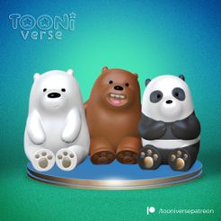 escandalosos-post-1.jpg STL file PARDO, POLAR AND PANDA | SCANDALOUS・3D print model to download