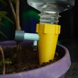 Adjustable drip irrigation for potted plants