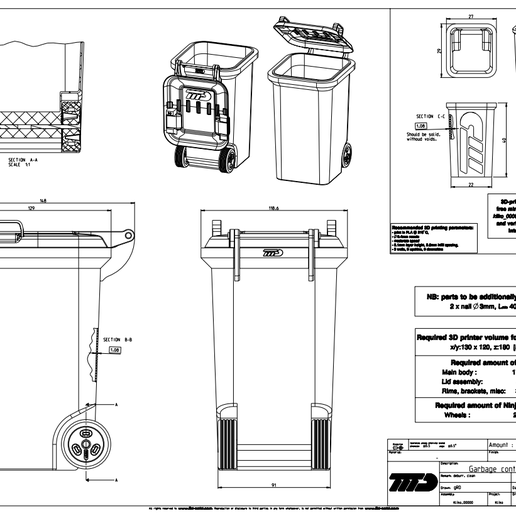 Free STL file Tabletop Garbage Can, Promo・3D print object to download・Cults