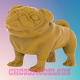 1.png Pug dog,3D MODEL STL FILE FOR CNC ROUTER LASER & 3D PRINTER