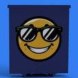 Smiley-Face-Fusion.jpg Smiley Face With Sunglasses Design on Card Box lid with design modeled in for easy in software painting