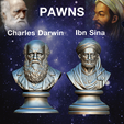 uyiuyi.png Philosophers & Scientists Chess Set – 3D Printable STL/OBJ (12 Unique Bust Pieces + Board)
