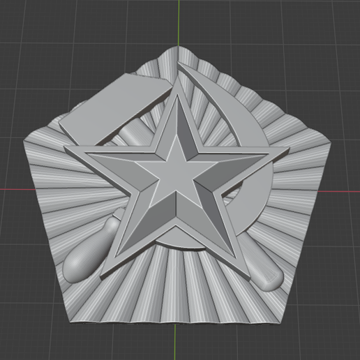 USSR star badge 3D model