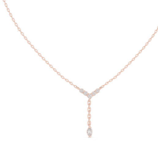 Five-Round & Marquise Y-Drop Lariat Necklace 3D Model