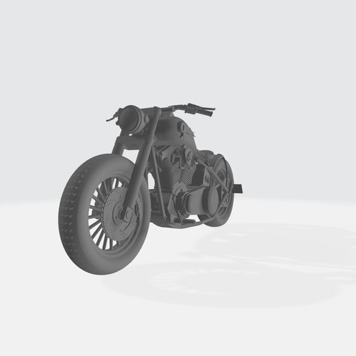 motorcycle bobber harley-davidson - 3D model önizlemesi