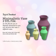 Cover-3.png Minimalistic 2 Vase STL File - Digital Download -5 Sizes- Homeware, Minimalist Modern Design