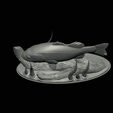 bass-na-podstavci-20.png bass 2.0 underwater statue detailed texture for 3d printing
