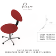 SIMPLE-SWIVEL-CHAIR-MINIATURE-FURNITURE-2.png Simple Swivel Chair Miniature Furniture, Dollhouse Chair, Miniature Office Chair