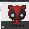 73d8450b-a421-4ce4-ba7d-983de4dc91b5.png CatPool - Deadpool Cat Figurine - No Supports 3D Print STL/3MF