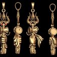 5.jpg Shiva Trishul Pendant with Damru