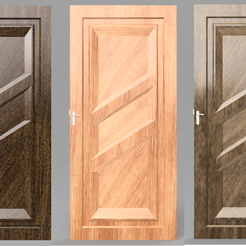 d1-01.png STL file wooden door 1・Design to download and 3D print, khaleel_mas