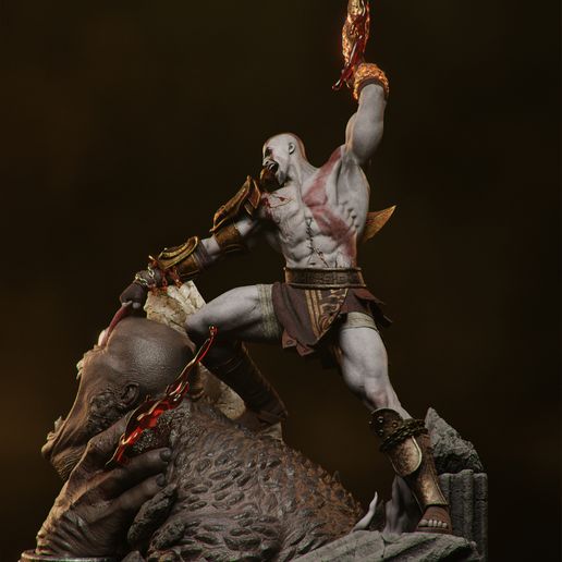 👾 Kratos - God of War - Fullsize・ 3D File for 3D printing