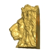 LMside.png Lion Bust Refrigerator / Whiteboard Magnets