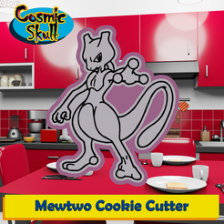 150-Mewtwo-2D.png Fichier STL Découpeur de biscuits Mewtwo・Modèle imprimable en 3D à télécharger