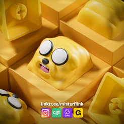 misterflink_sculptober_15.png Jake Hora de Aventuras - Keycap Cherry MX
