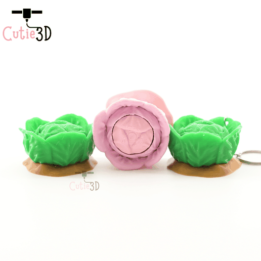 👌 Garden Veggie Cabbage Keycap Fidget Clicker Keychain - Cute Backpack ...