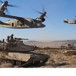 VTOL concept.jpg Free STL file Sci-fi VTOL Tank Transporter・Template to download and 3D print