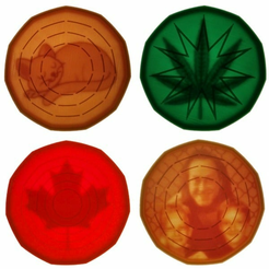 Coasters-Backlit.png Бесплатный STL файл Hidden Internal Lithophane Coasters・3D-печатная модель для загрузки