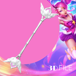 3d-7.png 3D file Star Guardian Lux League of Legends Weapon - STL File・Template to download and 3D print, bverch