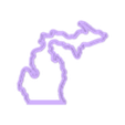 Michigan 4 B.stl Michigan Cookie Cutter STL File - 4 inches