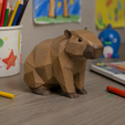 capibara.png Low Poly Capybara - Geometric Animal 3D