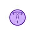 TESLA.stl Ventilkappe (mit Logo)
