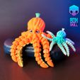 img_PumpkinOctopus_002.jpg PUMPKIN OCTOPUS - FLEXI - ARTICULATED FIGURE, PRINT-IN-PLACE, CUTE