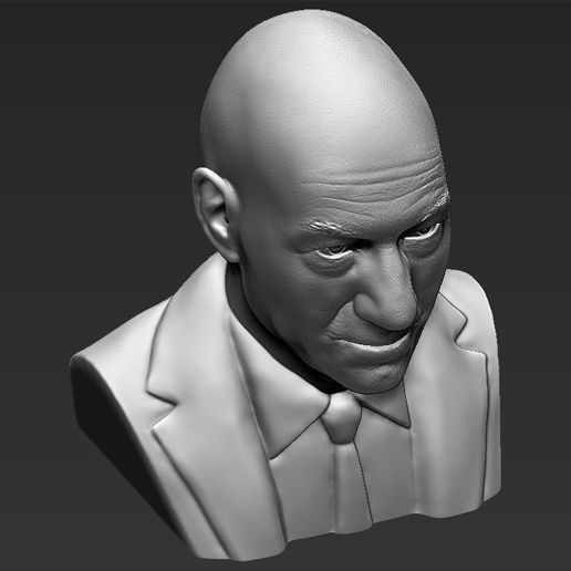 professor-x-charles-xavier-bust-ready-for-full-color-3d-printing-3d-model-obj-mtl-fbx-stl-wrl-wrz-3.jpg Professor X Charles Xavier from X-Men bust full color 3D printing