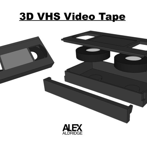 3D VHS Video Tape 3D model