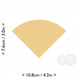1-4_of_pie~3in-cm-inch-cookie.png Slice (1∕4) of Pie Cookie Cutter 3in / 7.6cm