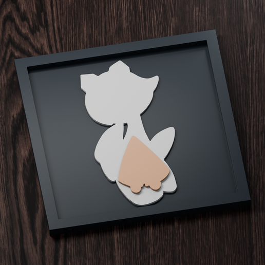 Froslass Line - Pokemon Silhouette Frame | Normal, Inverse & Scaled STL