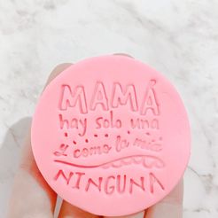 279085686_697823254698855_5576224557851219540_n.jpg STL file Mother's Day stamp, there is only one mother・3D printer model to download