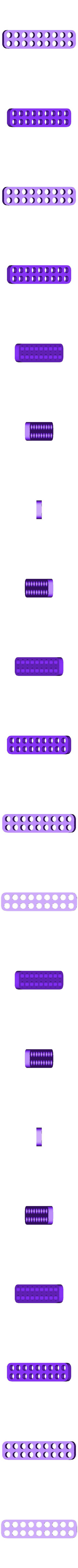 9x2.stl スリーブ付きカスタムPCケーブル用ケーブルコーム