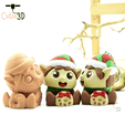Cutie3D-Christmas Elf Keycap Fidget Clicker Keychain_08.png Cutie3D Christmas Elf Keycap Fidget Clicker Keychain - симпатичный брелок для рюкзака