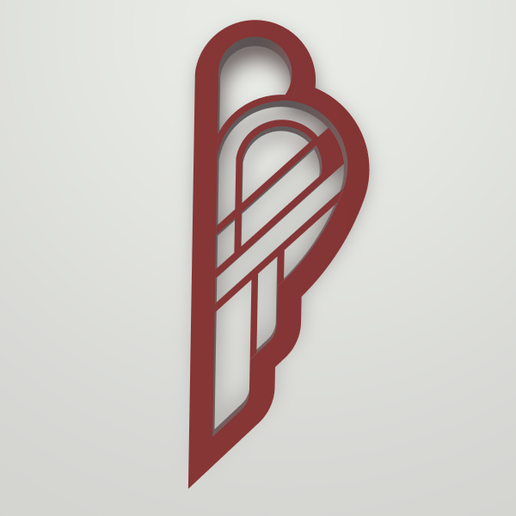 polymer clay cutter bird abstract line art 3D model